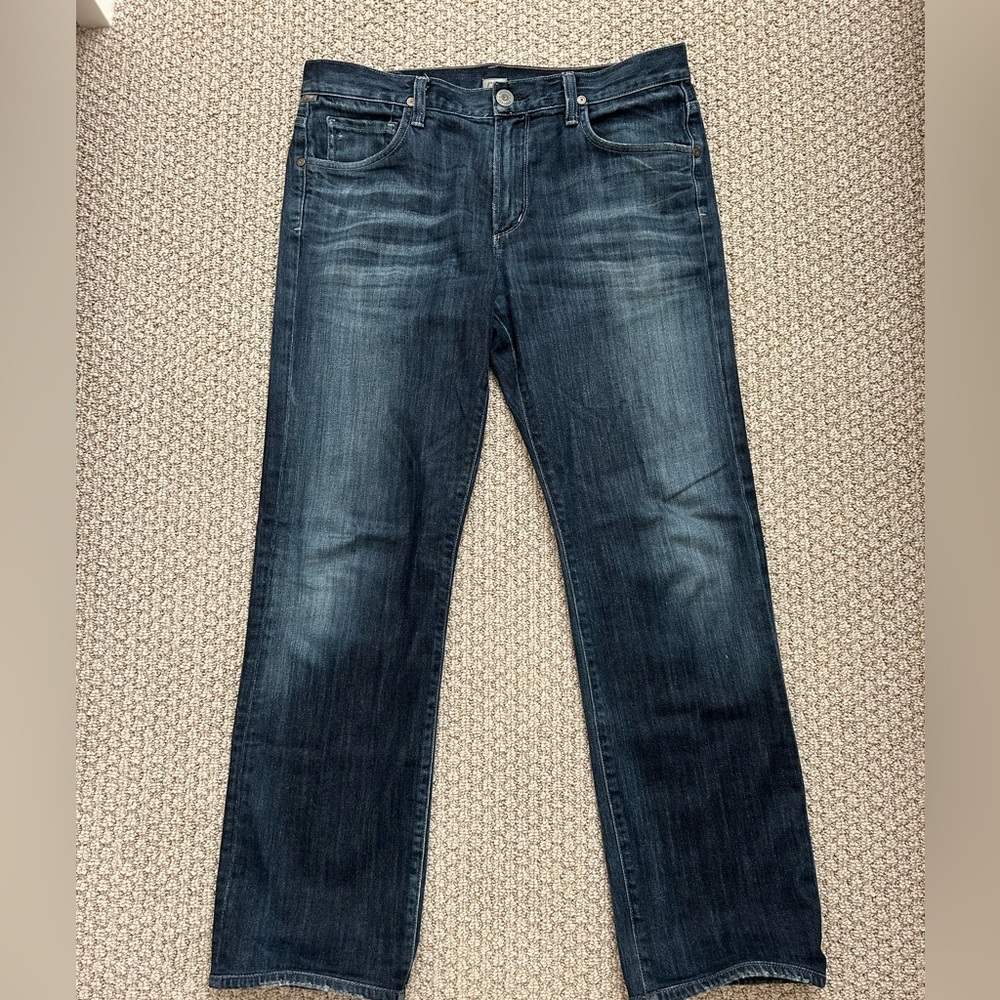 Citizens Of Humanity Blue Relaxed Jeans with Natural Fading